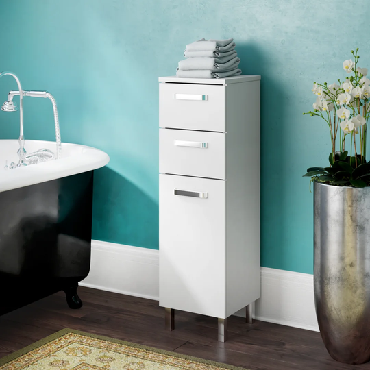 Quickset 30Cm W x 100.5Cm H x 33Cm D Wall Mounted Tall Bathroom Cabinet
