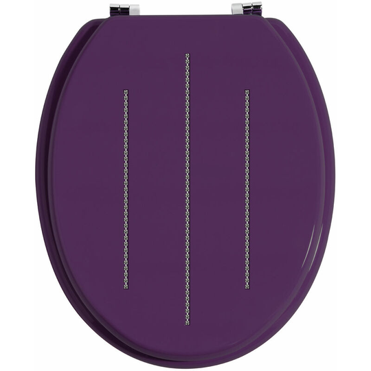 Purple Toilet Seat with Diamante Detail - Premier Housewares