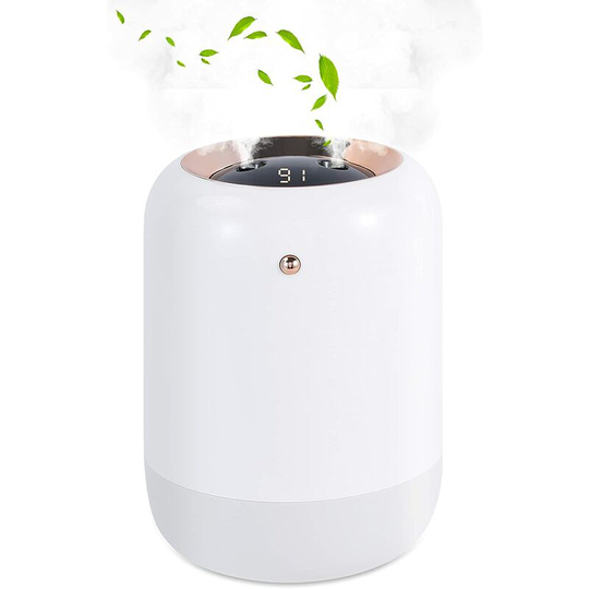 Bedroom Humidifier, Cool Mist Humidifier, 1 Liter Cordless Quiet Humidifier with Battery, Suitable for Baby Table, 2 Spray Modes and 4 Timers, Auto