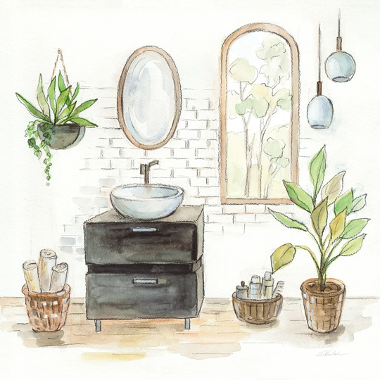 Black Sink by Silvia Vassileva - Wrapped Canvas Painting Print
