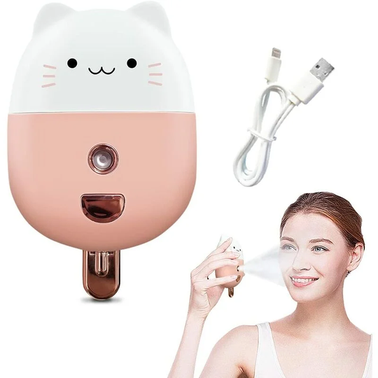 Sunflowergb - Portable Nano Facial Mister 40ml with Siren 120DB Self Defense Personal Sound Alarm for Women Cute Mist Sprayer for Moisturize Face