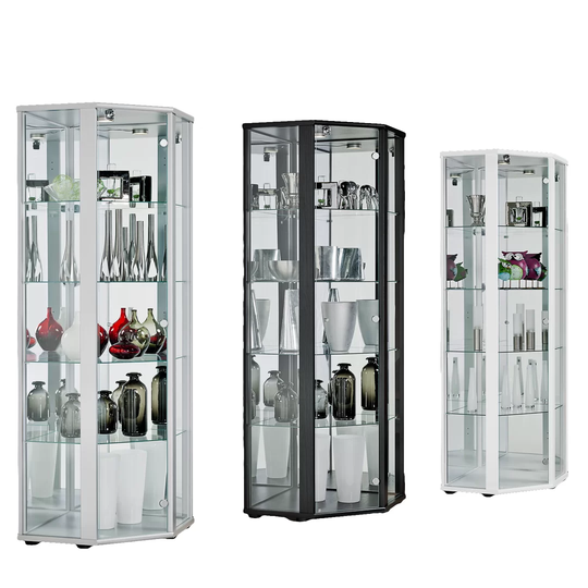 Rachel Corner Curio Cabinet with Lighting