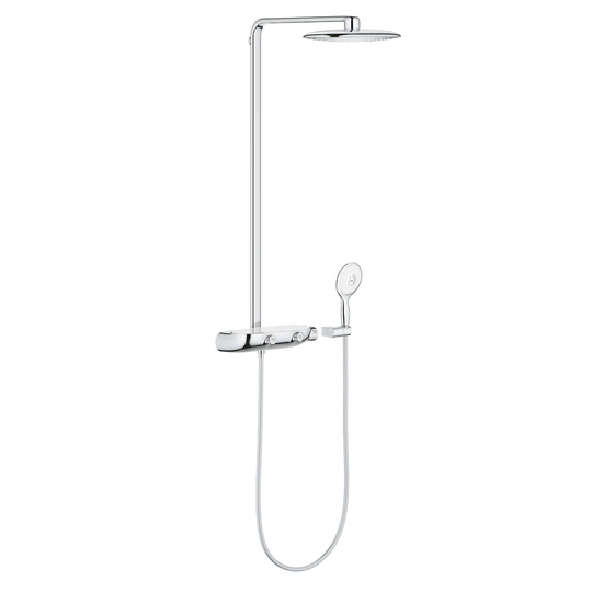GROHE Rainshower SmartControl 360 MONO Exposed shower system with thermostat. Chrome, eco-friendly and made in Germany: 360mm head shower and 115mm ha