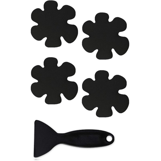 Perle Rare - Premium Non-Slip Bathtub Squeegee Stickers - Black