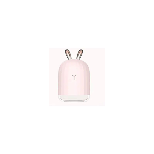 Ilovemilan - Mini Portable Desk Humidifier - Cute Rabbit usb Cool Mist Air Humidifier with Night Light for Bedroom Office Desktop Car Travel pink