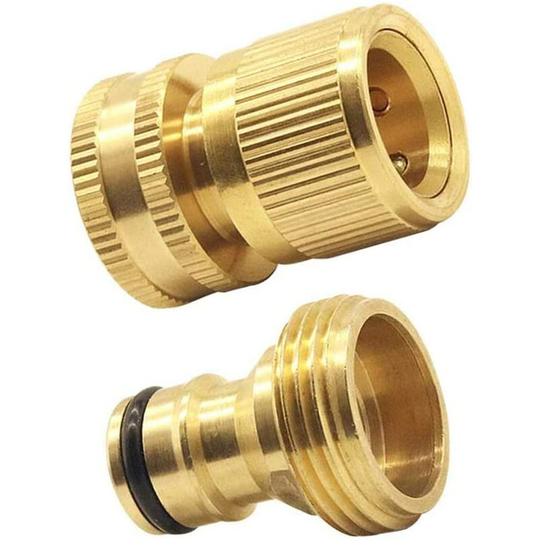 Garden Hose Expandable Male and Female Adapters Connectors & Quick Disconnect Hose Fittings Male and Female for Water 3/4 Inch ght Faucet and Spray