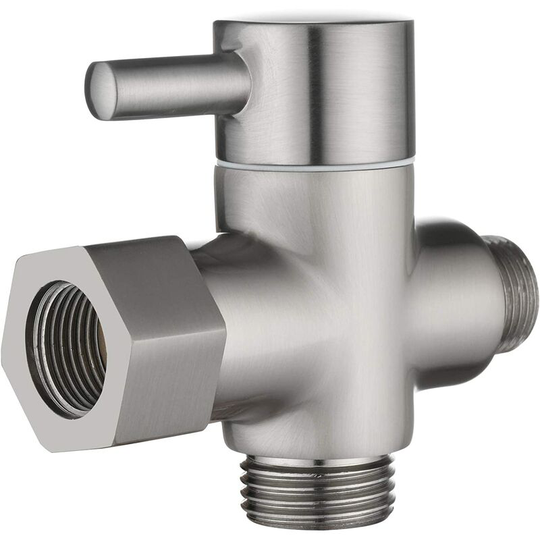 3-Way Diverter Brass Shut-off Valve 3/8 "-12/17 Toilet Water Line Adapter, Nickel18 - Serial Number