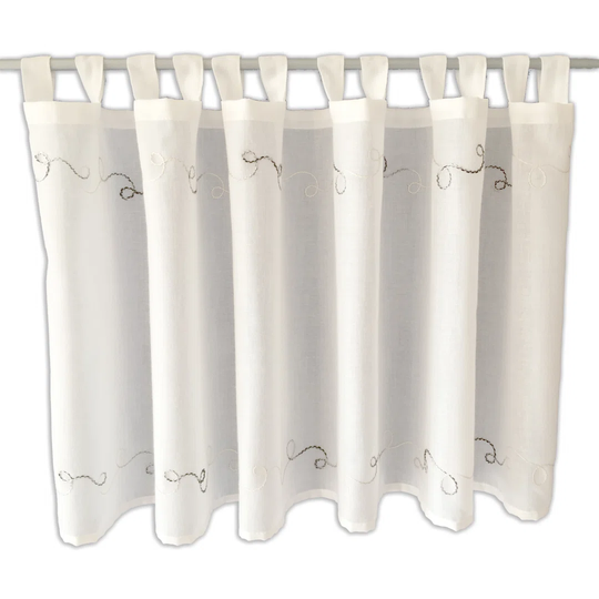 Short curtain bistro curtain 785E428FC6A8472DA159B80DFAAC0AF9 50 x 140cm natural gray, Experience, tab top curtain