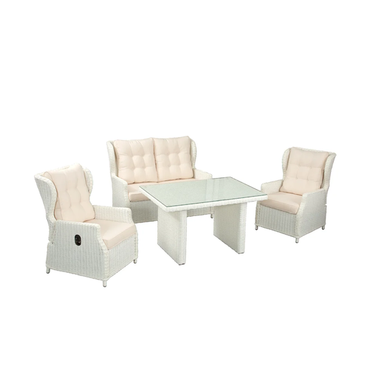 Burdick 4 Seater Rattan Effect Corner Sofa Set