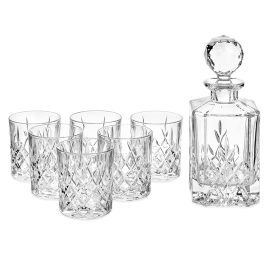 Mackey 7 Piece 320ml Crystal Whiskey Glass Set