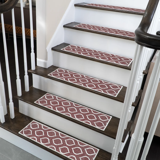 Drop Design Non-Slip Maroon Stair Tread
