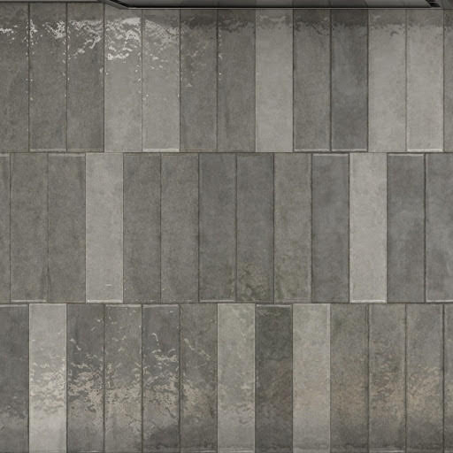 RAK Marakkesh Dark Grey Glossy Wall Tiles - 65 x 260mm