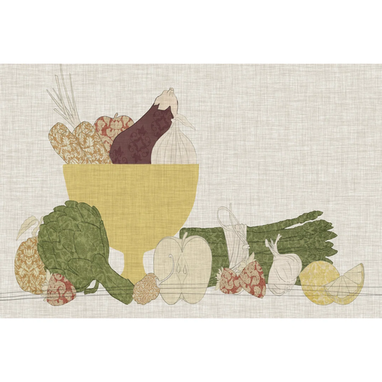 Shape Fruits & Veggies IV - Wrapped Canvas Painting