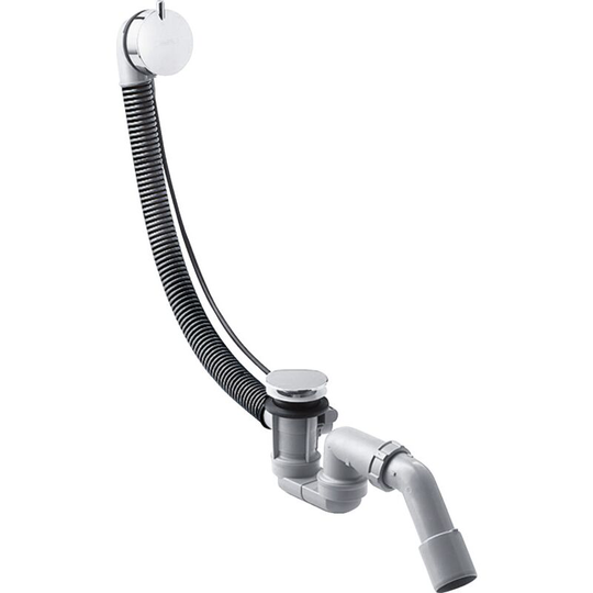 Flexaplus s Complete set waste and overflow set for standard bathtubs, Chrome (58150000) - Hansgrohe