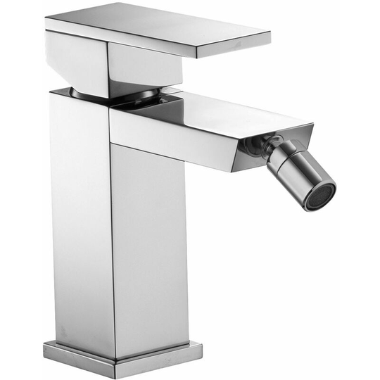 Pura - Bloque Single Lever Bidet Mixer Tap - Chrome - bqbid - Chrome