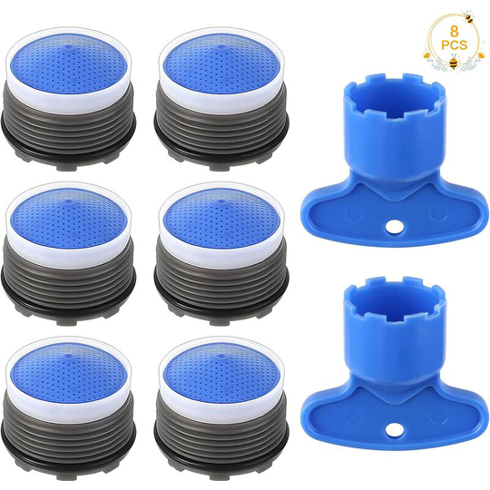 Faucet frothy, 8pccs Faucet filter with integrated aerators, water saving for tap with keystroke keystroker