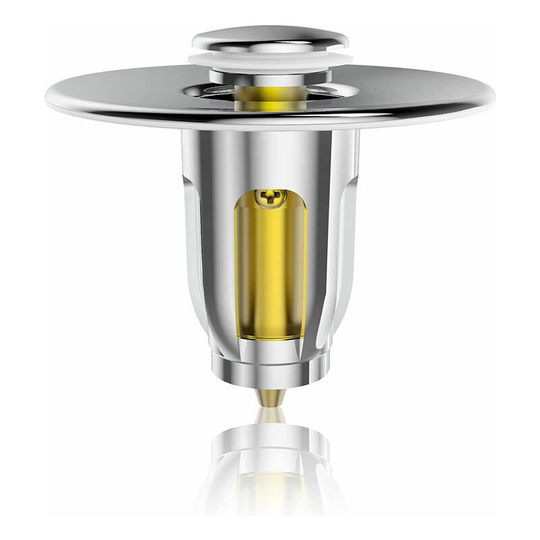 Basin Stopper Stainless Steel rlife, Push Type Sink Stopper Ball Core Bounce Drain Strainer with Basket Anti-Clog Sink Drain Stopper Without Overflow