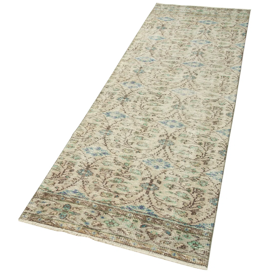 Ebel Overdyed Hand-Knotted Cotton/Wool Beige Rug