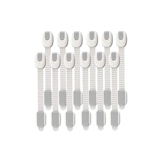 Hiasdfls - Child Safety Lock Lot 12, Locking Baby Flexible Strip Adjustable, Children's Child Safety Latches Cabinet Cabinets Drawer Ovens