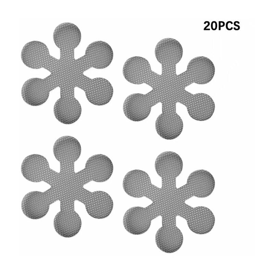 Betterlife 24 Pcs Non-Slip Bathtub Stickers Set with Premium Quality Scraper. Grey