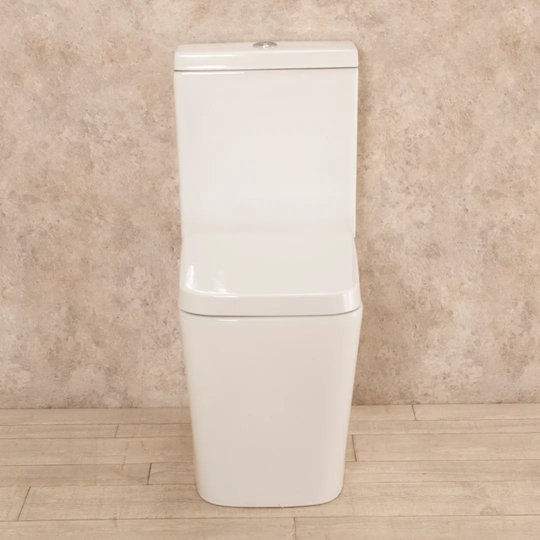Balderston Close Coupled Toilet with Button Flush and Soft Close Seat