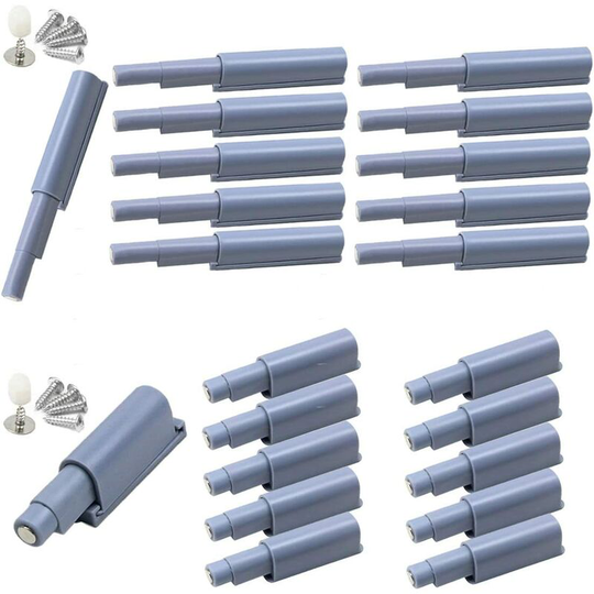 Perleraregb - 20pcs Magnetic Push Latches Buffer Damper Closers Magnetic Door Open and Close the Door With One Push For Cabinet Drawer Closing System