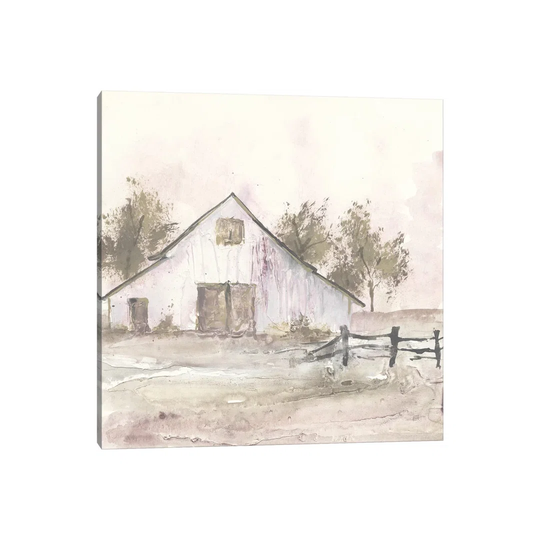 White Barn II by Chris Paschke - Graphic Art on Canvas