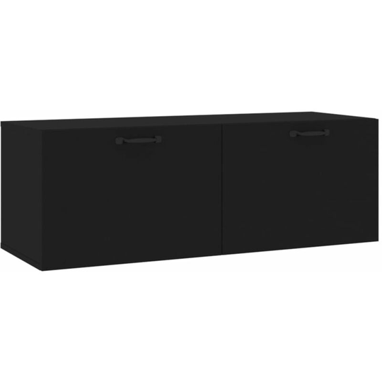Vidaxl - Wall Cabinet Black 100x36.5x35 cm Engineered Wood Black