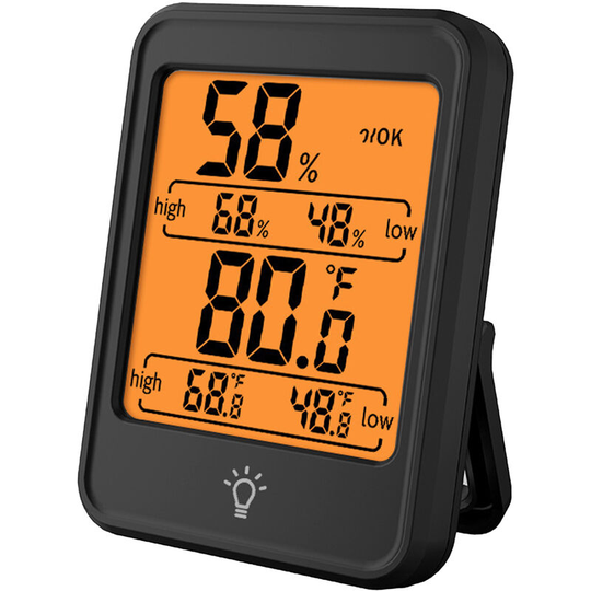 Indoor Hygrometer Thermometer Large Screen Display Backlight Desk Wall Magnetic Electronic Temperature Humidity Meters with Bracket for Home