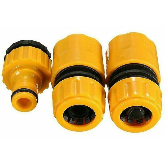 Connector Hose Connection Adapter Garden 1/2 "3/4"3pcs Quick Coupling Hose