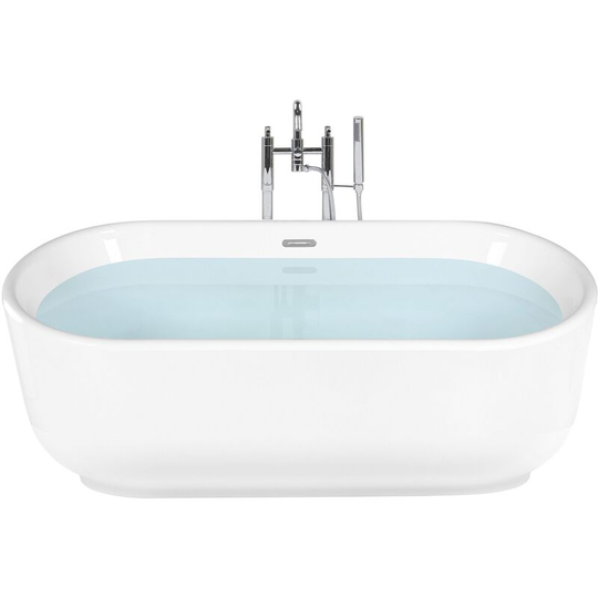 Beliani - Modern Freestanding Bathtub Oval Sanitary Acrylic White Pinel - White