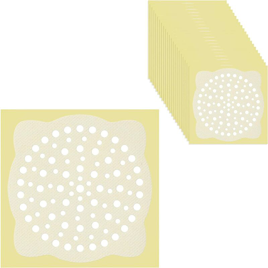 Disposable Floor Drain Sticker, Non-Woven Floor Drain Cover for Kitchen, Bathroom, Tub, Toilet, Sewer, Anti-Clog Hair Strainer (White, Pack of 30)