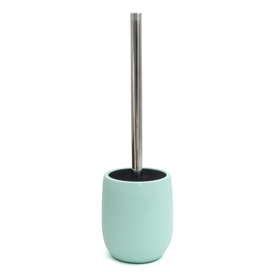 Lina toilet brush, turquoise, handle color: chrome, polyresin / stainless steel