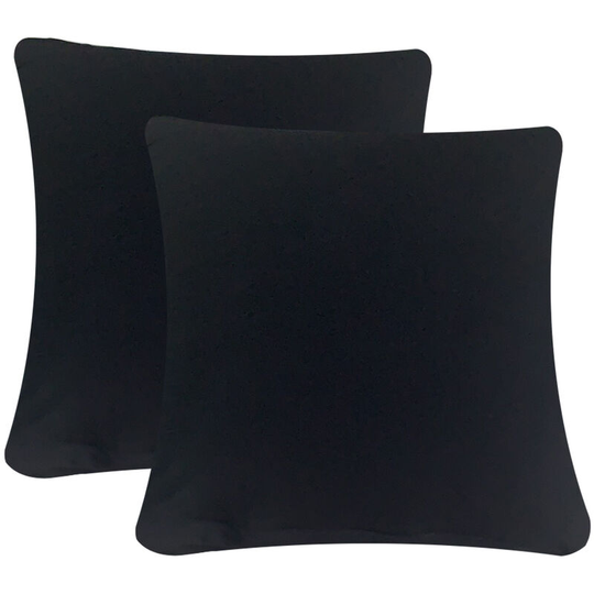 Elastic Stretch Sofa Armchair Cover Solid Color Living Room Couch Slipcover black 45x45cm 2x Cushion Cover