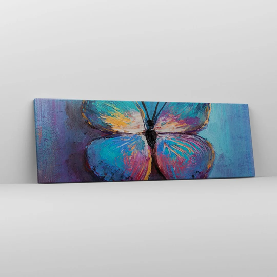 Handwritten Butterfly Blue - Wrapped Canvas Painting