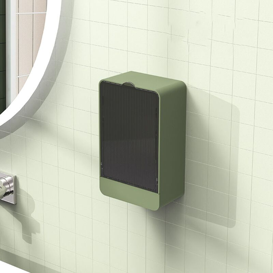 Shower Soap Dish 1 Pack Soap Dish with Wall Drain Soap Box for Shower, Bathroom, Tub, Kitchen Sink (Green), Keeps Soap Bars Dry, No Punching,