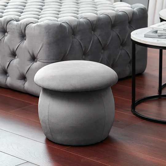Behr 40Cm Wide Velvet Footstool Ottoman