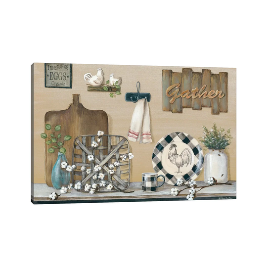 'Farmhouse Kitchen' Painting on Wrapped Canvas