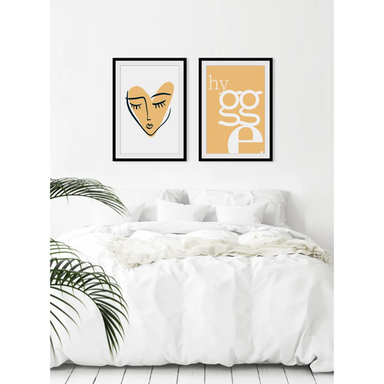 'Face and Heart' Framed Graphic Art