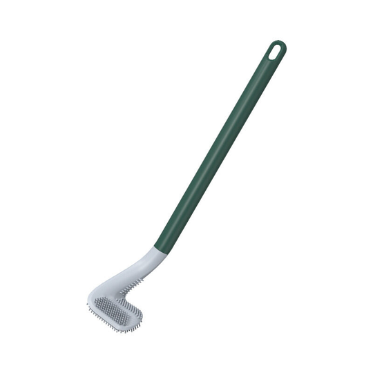 Silicone toilet brush toilet brush cleaning brush non-slip cleaning brush bathroom toilet green