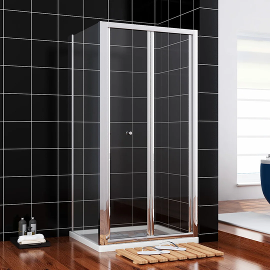 Madchen Glass Rectangular Shower Enclosure with Tray