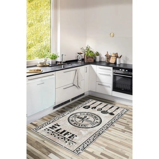 Roseline Machine Braided Black/White Rug