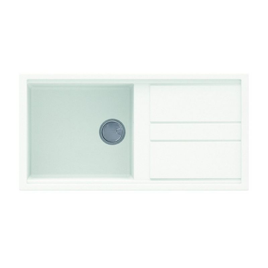 Best 480 Granite White Single Bowl Reversible Sink - Reginox