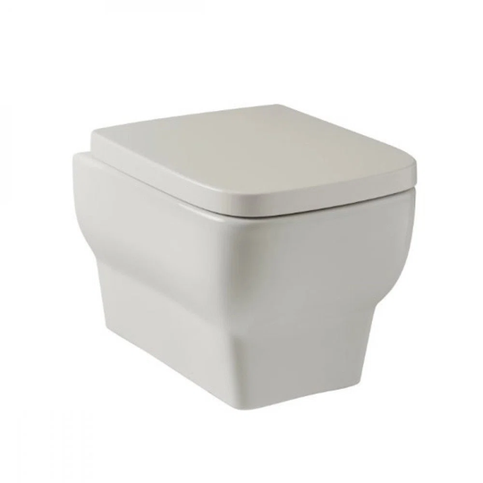 K-Vit Korsika Square Wall Hung Toilet with Concealed Cistern & Soft Close Seat