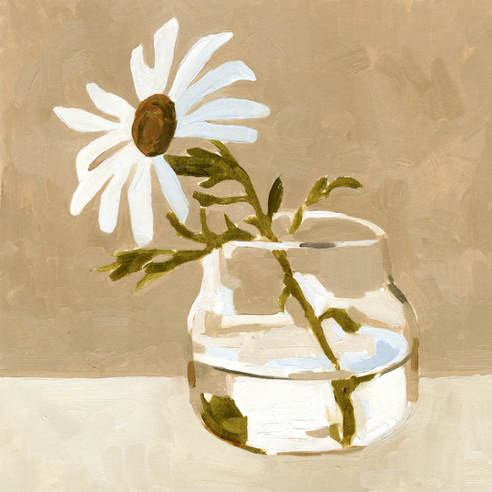 Solitary Daisy I by Emma Caroline - Wrapped Canvas Painting