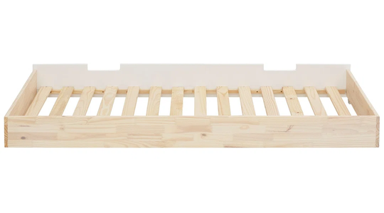 Square Line Large Beddrawer Whi/Nat