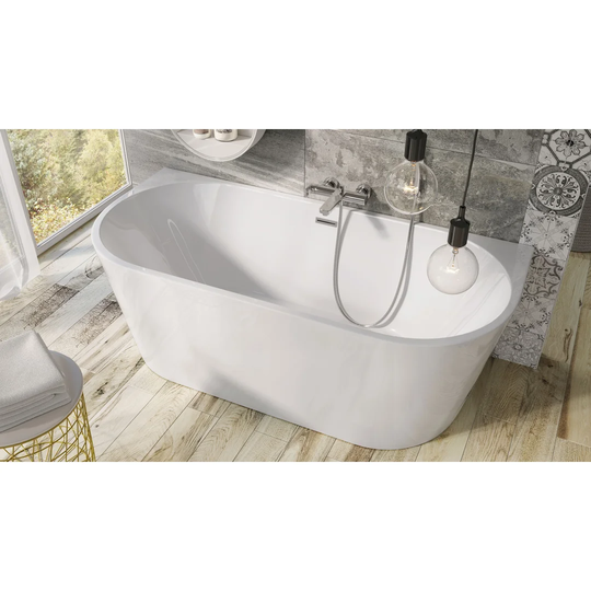 Aidric 1700 mm x 800 mm Freestanding Back to Wall Bathtub