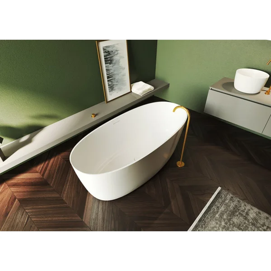 Island Bathtub In Solid Surface RIHO OVAL 160X72x56,5 Cm