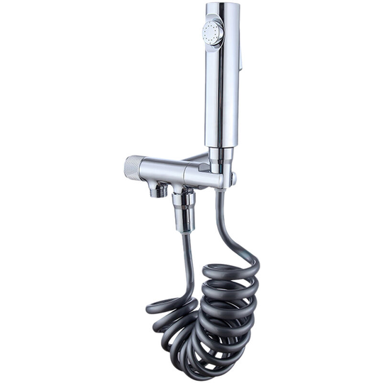 Handheld Bidet Sprayer Shattaf Baby Cloth Diaper Toilet Sprayer Brass High-Pressure Cleaner Spray, Silver - Silver