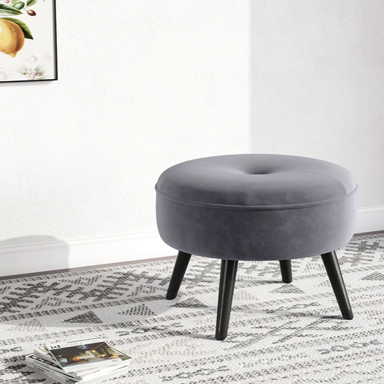 Albina 56Cm Wide Round Footstool Ottoman